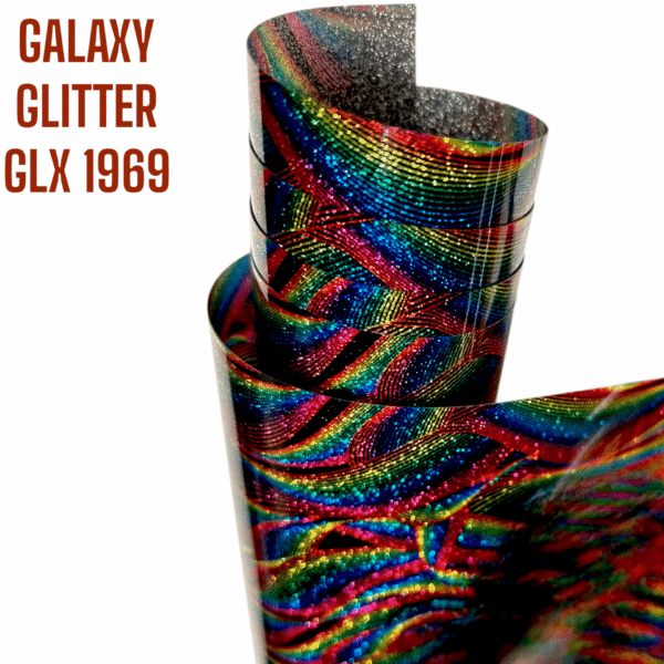 Folia GALAXY GLITTER GLX 1969 - HOT PINK WAVE