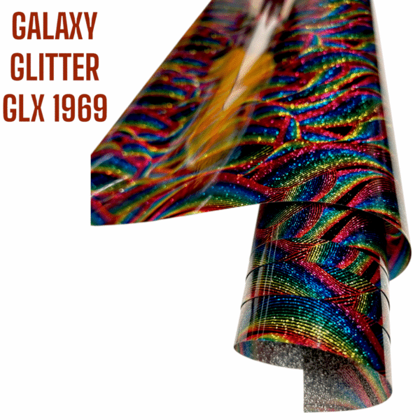 Folia GALAXY GLITTER GLX 1969 - HOT PINK WAVE - obrazek 2