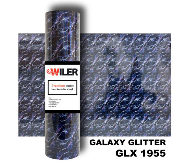 Folia GALAXY GLITTER GLX 1955 - BLUE LIGHTNING