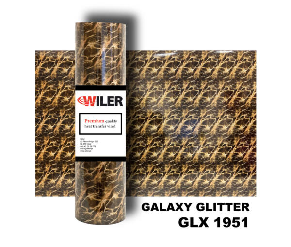 Folia GALAXY GLITTER GLX 1951 - GOLD LIGHTNING