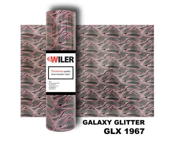 Folia GALAXY GLITTER GLX 1967 - PINK WAVE