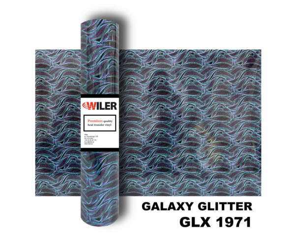 Folia GALAXY GLITTER GLX 1971 - LIGHT BLUE WAVE