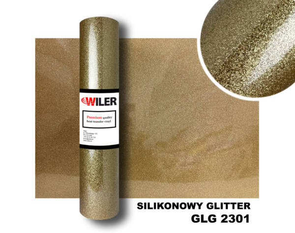 Folia SILIKONOWY GLITTER GLG 2301 - GOLD