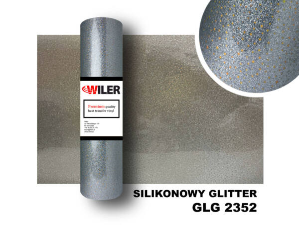 Folia SILIKONOWY GLITTER GLG 2352 - SILVER STARS