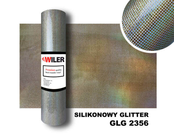 Folia SILIKONOWY GLITTER GLG 2356 - GOLD CIRCLES