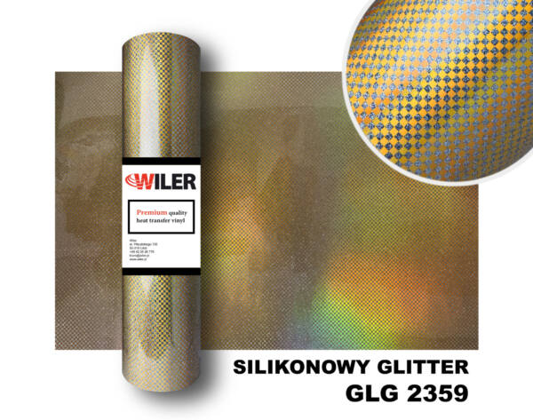 Folia SILIKONOWY GLITTER GLG 2359 - SILVER SQUARES