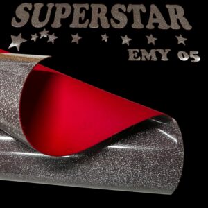 BRICK BROKATOWY - DWUKOLOROWY - EMY 05 SILVER-RED