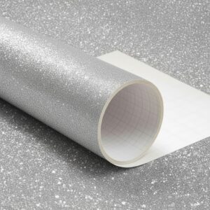 PAPIER BROKATOWY SAMOPRZYLEPNY CDM - 126 SILVER (GRUBE ZIARNO)